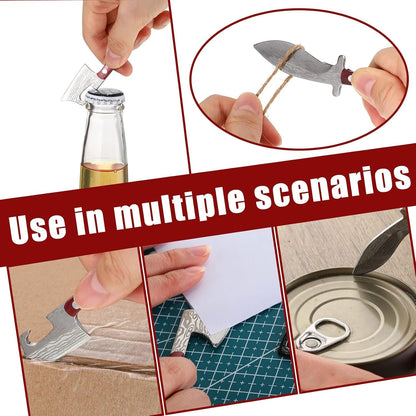13 Pieces Mini Knifes Damascus Pocket Set Tiny Chef Stainless Steel Knife with Sheath for Bottle Opener Package Opener Box Cutter4