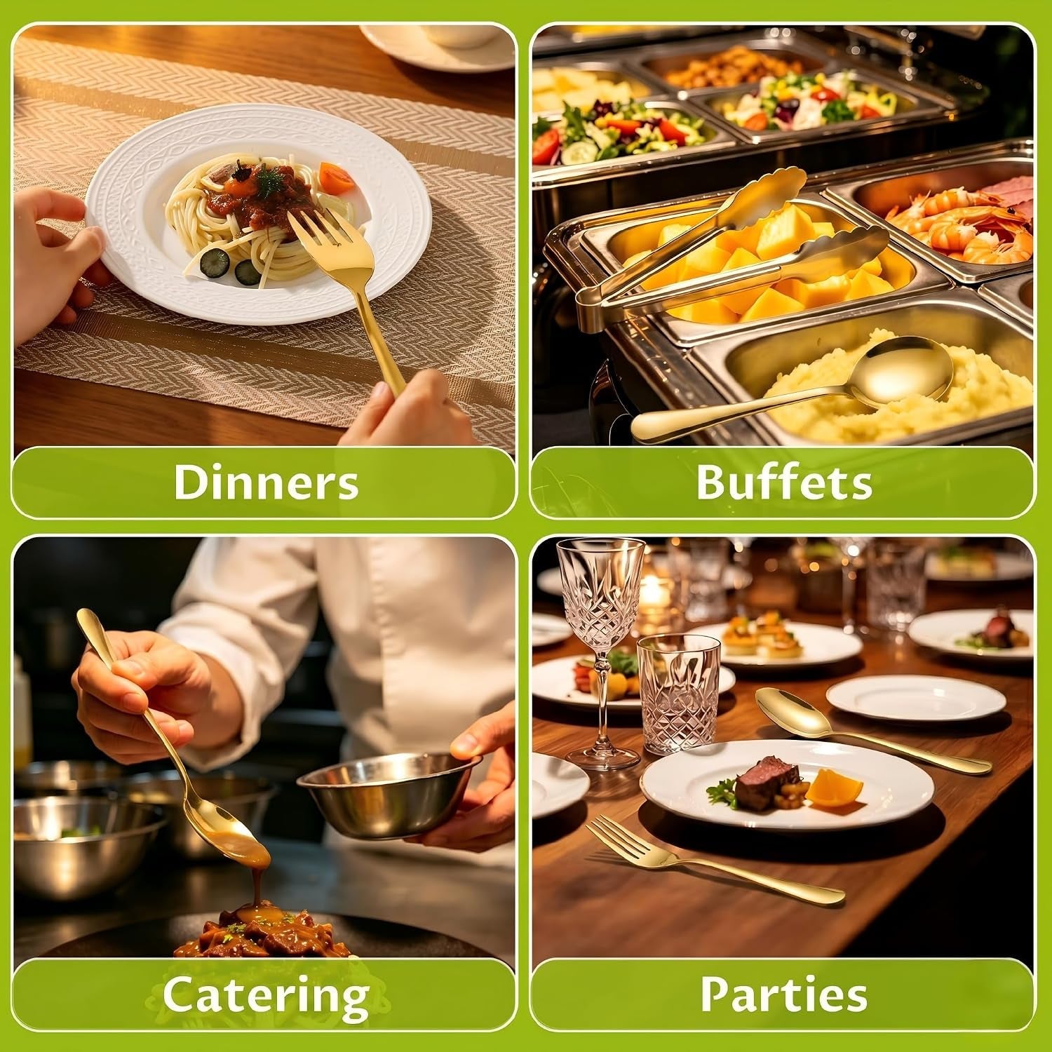 11pcs-stainless-steel-gold-serving-utensils-8-7serving-spoons-8-7slotted-spoons-serving-fork-9-serving-tongs-cake-server-hostess-serving-set-for-chafing-dish-buffet-catering-parties