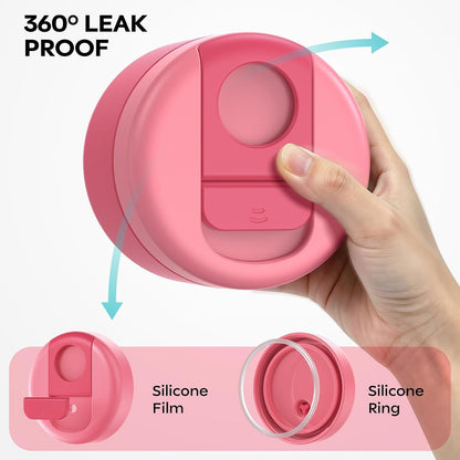 14 Oz Kids Thermo for Hot Food, Leakproof Insulated Vacuum Jar/Pink5