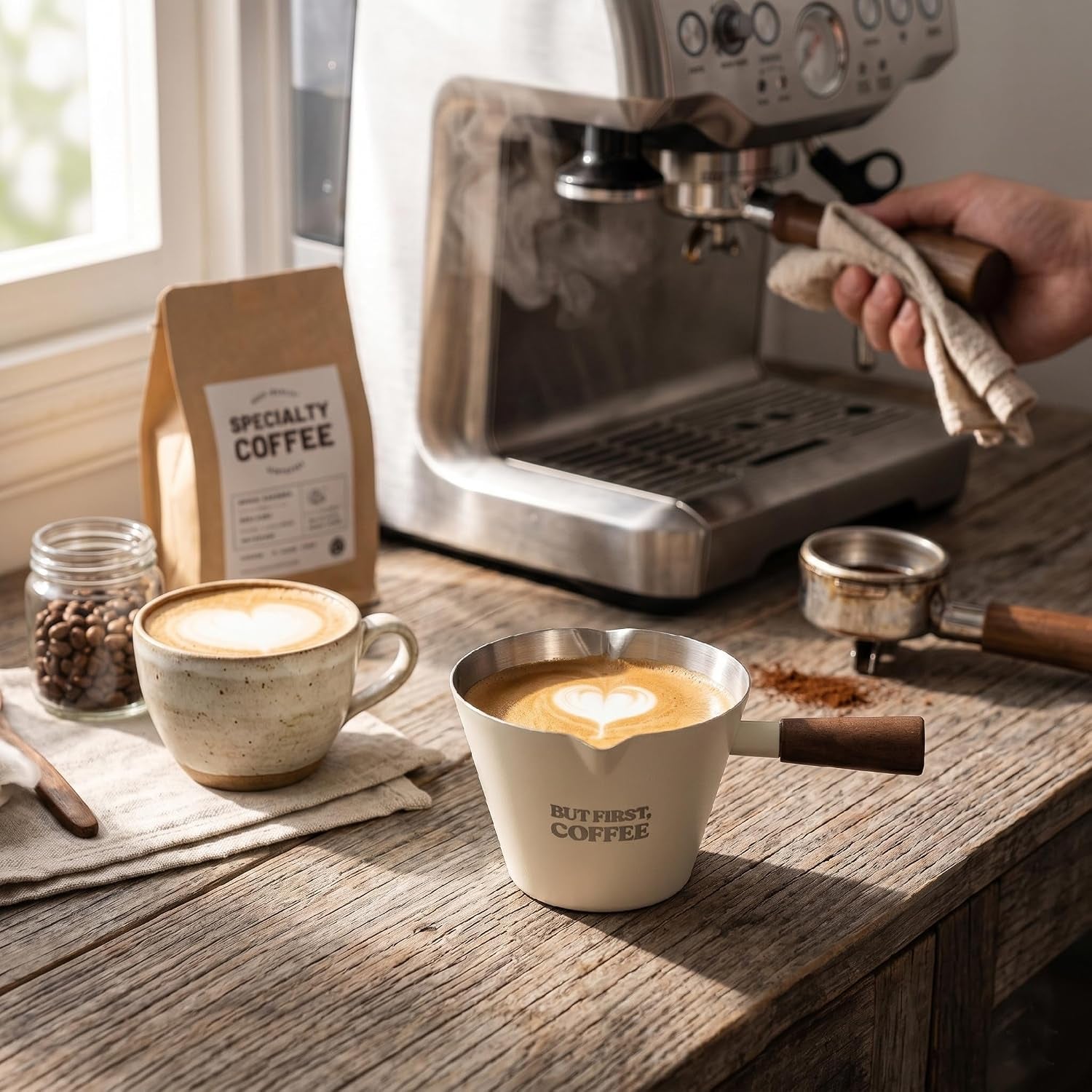 espresso-measuring-cup-with-handle-dv-6-8oz-200ml-stainless-steel-espresso-cups-with-walnut-wood-handle-double-spouts-cream-white-coffee-measuring-cup