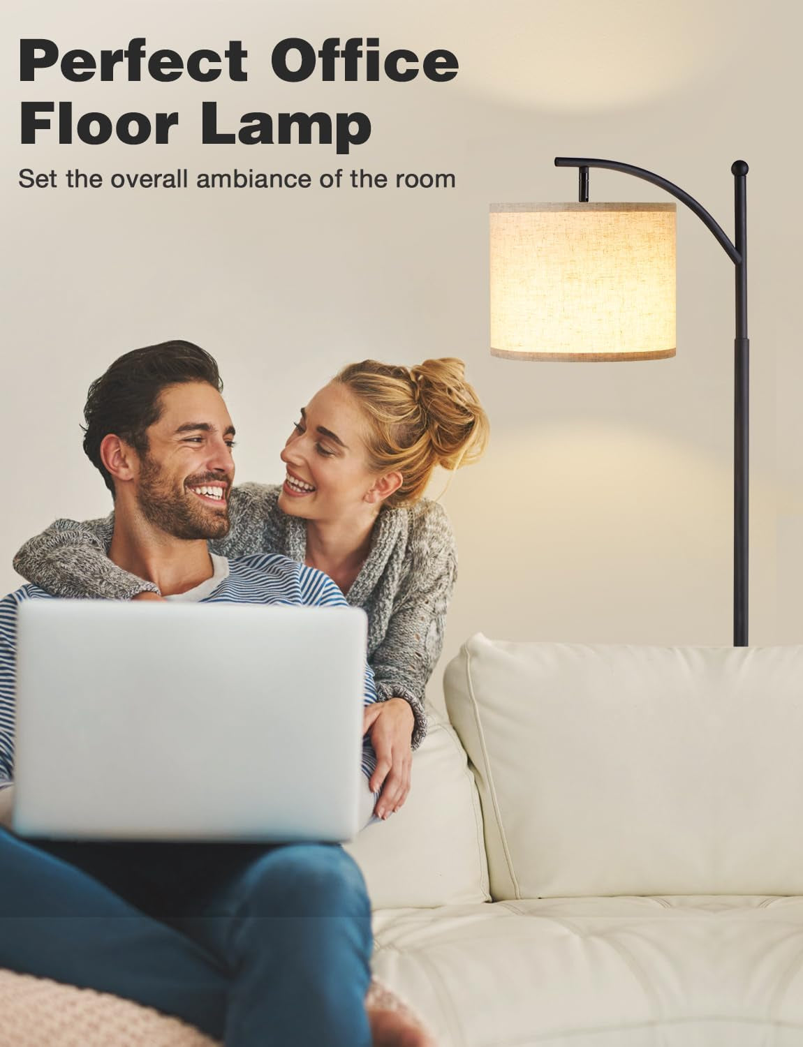 60-modern-floor-lamp-with-beige-shade-9w-led-bulb-3-color-temperatures-bulb-adjustable-linen-shade-standing-lamps-for-living-room-bedroom-office-classroom-dorm-black-pole
