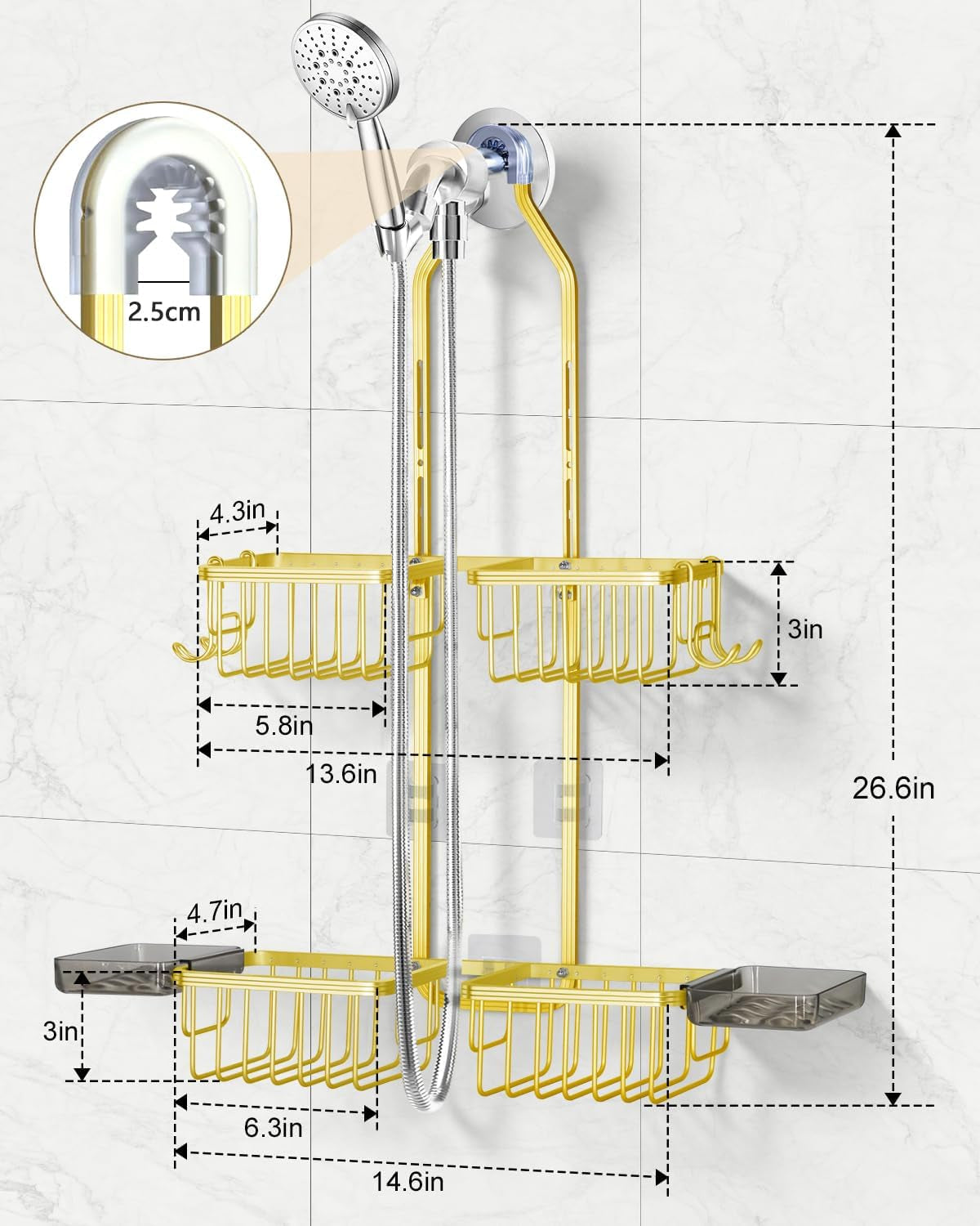 adjustable-shower-caddy-hanging-never-rust-shower-organizer-hanging-aluminum-shower-racks-for-inside-shower-bathroom-organizers-and-storage-with-2-soap-holders-and-2-removable-hooks-gold