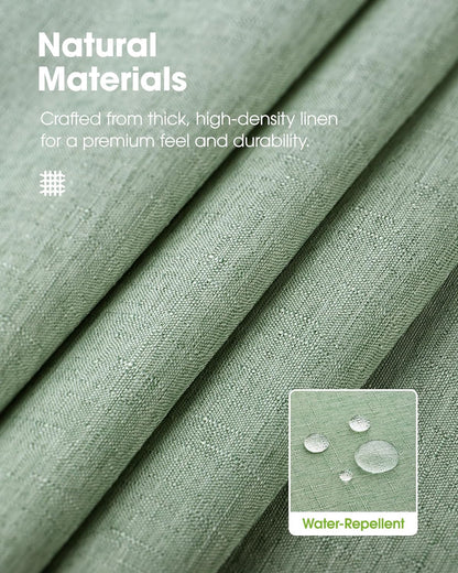 Rectangle Linen Tablecloth Waterproof & Stain Resistant, Wrinkle-Free Table Cloth Adds Elegance and Protection, Ideal for Dining, Party, Wedding and Outdoor, 52 X 70 Inch, Sage Green3