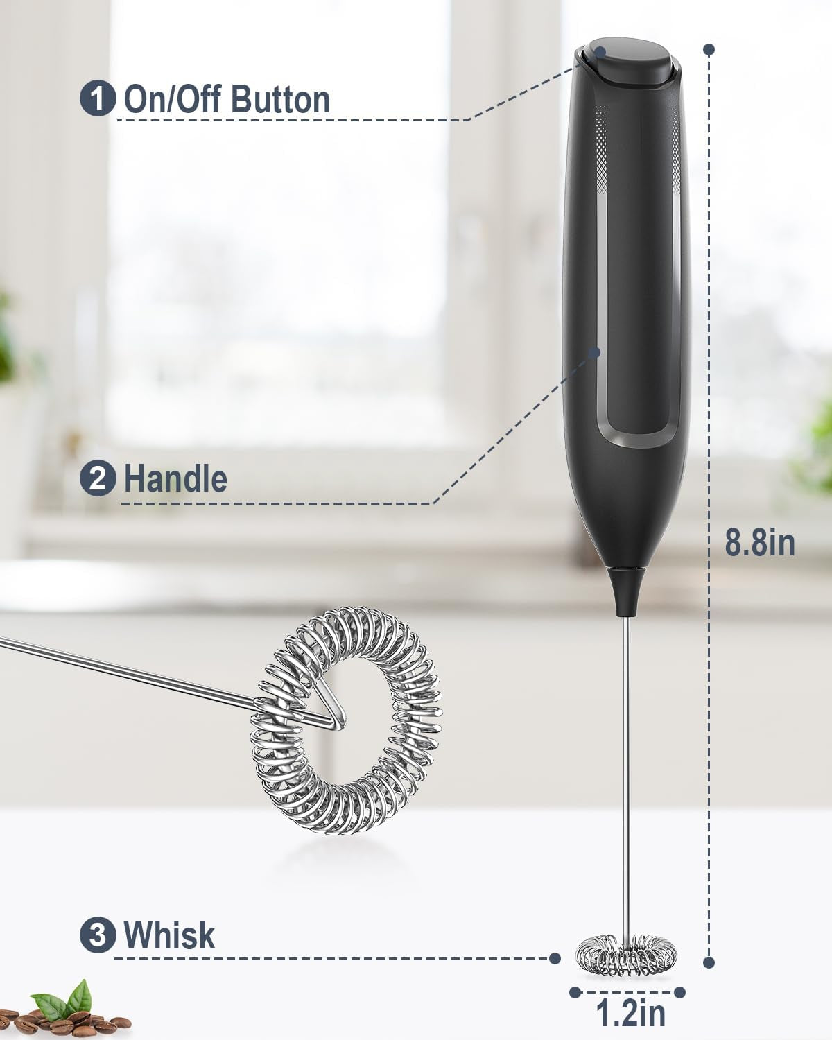 milk-frother-handheld-battery-electric-foam-maker-frother-wand-drink-mixer-with-stainless-steel-whisk-for-coffee-matcha-lattes-cappuccino-black