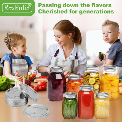 150PCS Canning Lids Regular Mouth(2.76In/70Mm), Upgraded Leak-Proof Mason Jar Lids for Ball/Kerr Jars, Split-Type Lid with Perfect Airtight Seal, Canning Jars Lids, Food Grade Material6