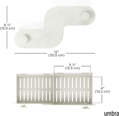 Nami Shower Caddy, Adhesive No Drill Bathroom, Set of 2, Ocean Sand3