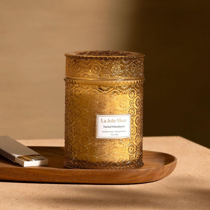 Santal Himalayen Scented Candles for Home, 19 Oz Natural Soy3