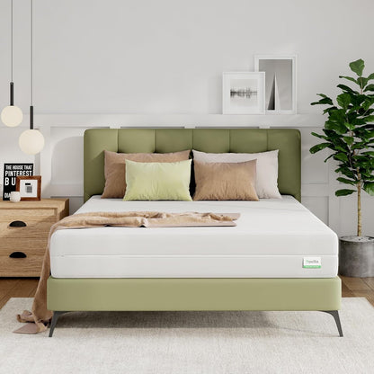 Full Size Mattress, 12 Inch Foam Mattress in a Box|Double Air Zone Block Cutting Design, Flippable Ergonomic Support for Back & Side Sleeper, Breathable Fabric Cover1