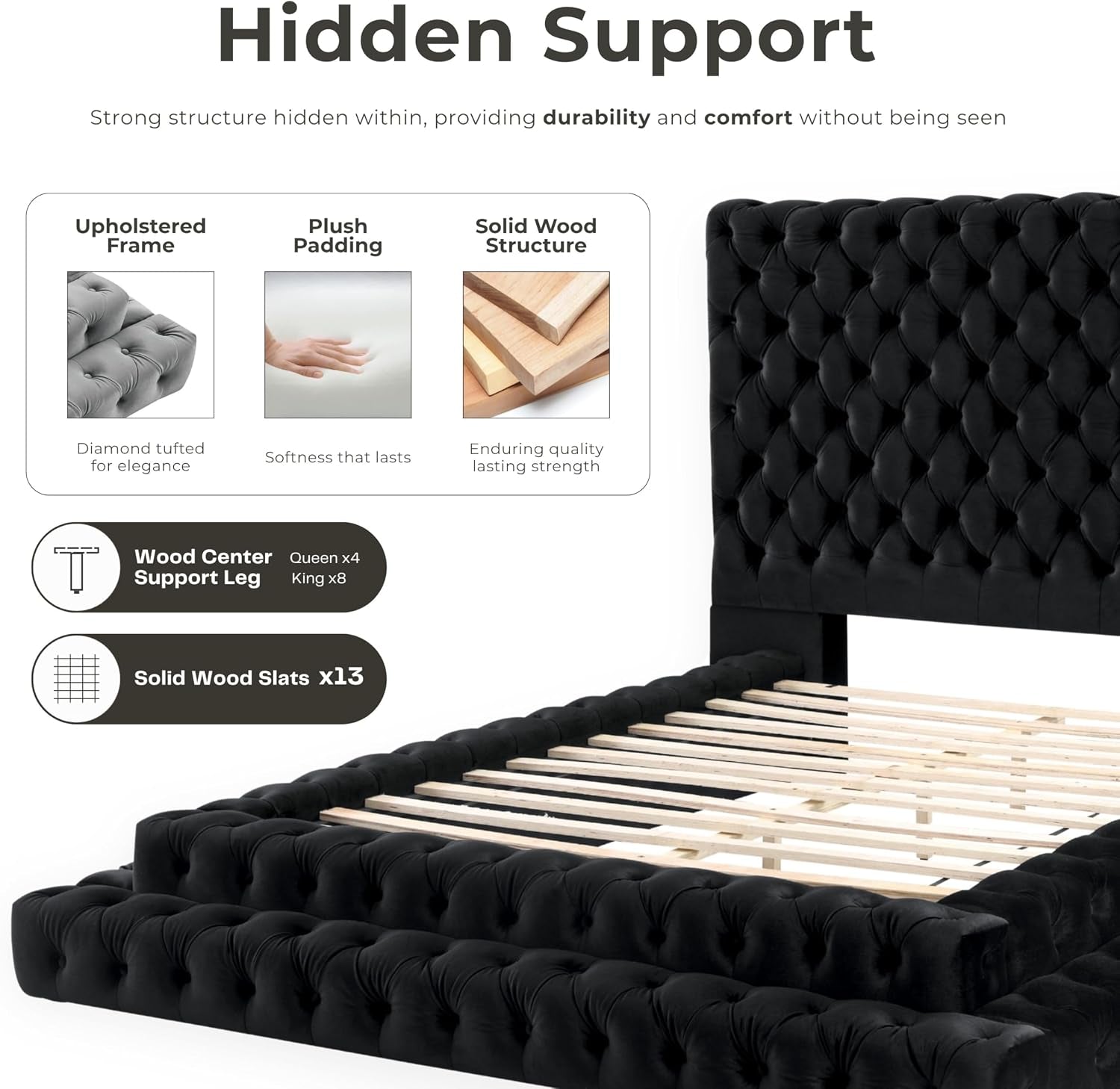 sable-fabric-upholstered-step-up-king-size-platform-bed-with-oversized-headboard-deep-button-tufting-no-box-spring-required-for-bedroom-guest-room-black