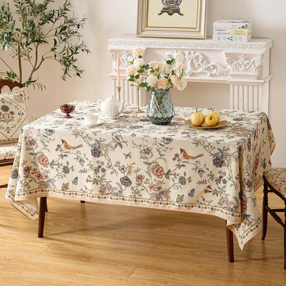 Designer French Linen Square Tablecloth,55"X55"-Cornucopia9