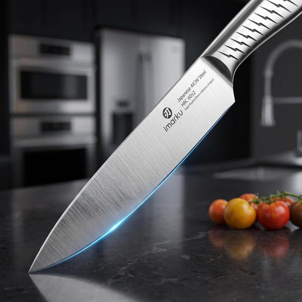 14-Piece Knife Set. Pro Power, Home Ease | Self-Sharpening Builds Skill. Razor-Sharp High Carbon Steel. Grip Boosts Confidence. Steady, Non-Slip Prep.6