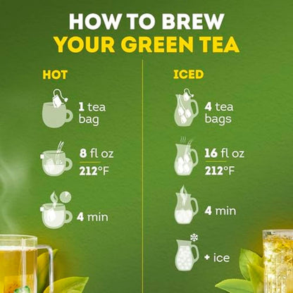 Lipton Signature Blend Green Tea Bags, Unsweetened Teabags for Hot Tea or Iced Tea with Caffeine and Flavonoids, 40 Total Tea Bags7