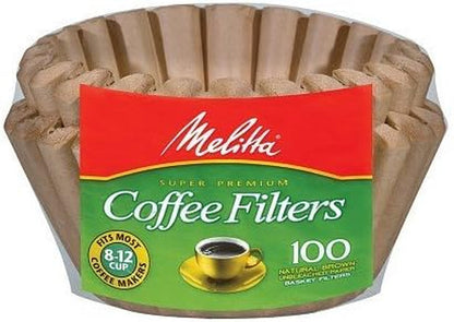 Melitta Basket Coffee Filters Natural Brown Unbleached 100 Count1