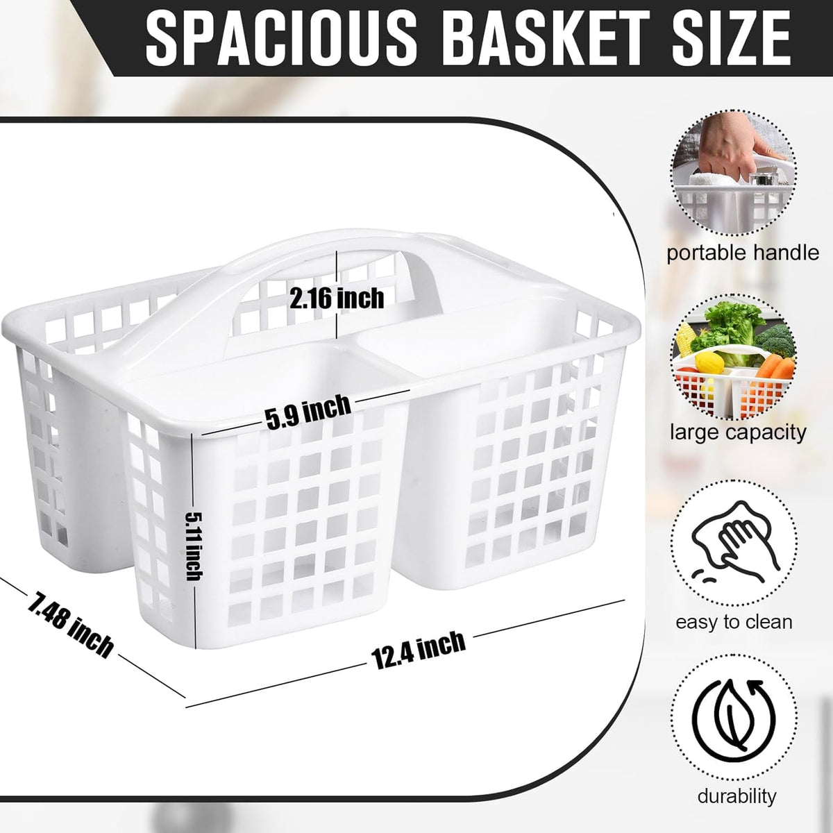 3-compartments-plastic-shower-caddy-basket-portable-divided-cleaning-supply-storage-organizer-with-handle-white