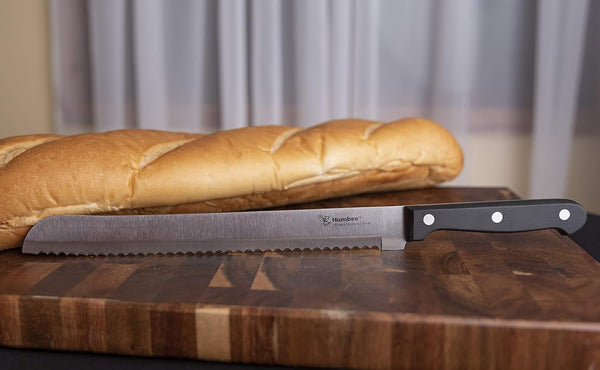 10 Inch Serrated Bread Knife, Premium Stainless Steel Blade with Wave Edge, Full Tang Handle, Razor Sharp Knife for Bread, Durable Professional Kitchen Knife8