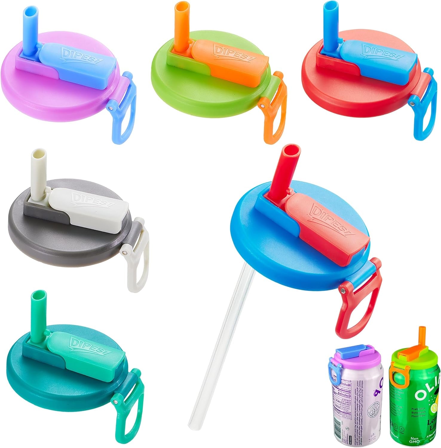 original-creator-6-pack-6-color-soda-can-lids-with-straws-reusable-silicone-straws-soda-can-covers-bpa-free-airtight-seal-easy-to-use-prevents-spills-fits-standard-cans