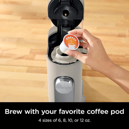Ninja Pods & Grounds Iced Coffee Maker, K-Cup Pod Compatible, Stone PB041ST | Single-Serve, Brews Grounds, Compact Design, 56-Oz. Reservoir, 6-Oz. Cup to 24-Oz. Travel Mug Brew Sizes4