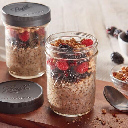 Leak-Proof Plastic Lids for Glass Mason Jars, Used for Canning, Pickling, Juice, Jam, Jelly (Wide, 6 Count (Pack of 2))4