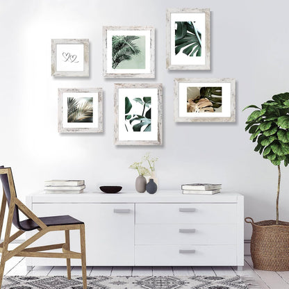 8X11 Picture Frame Set of 2, Made of Real Glass and Distressed White Wooden Frame - 8 by 11 Photo for Wall or Tabletop Display4