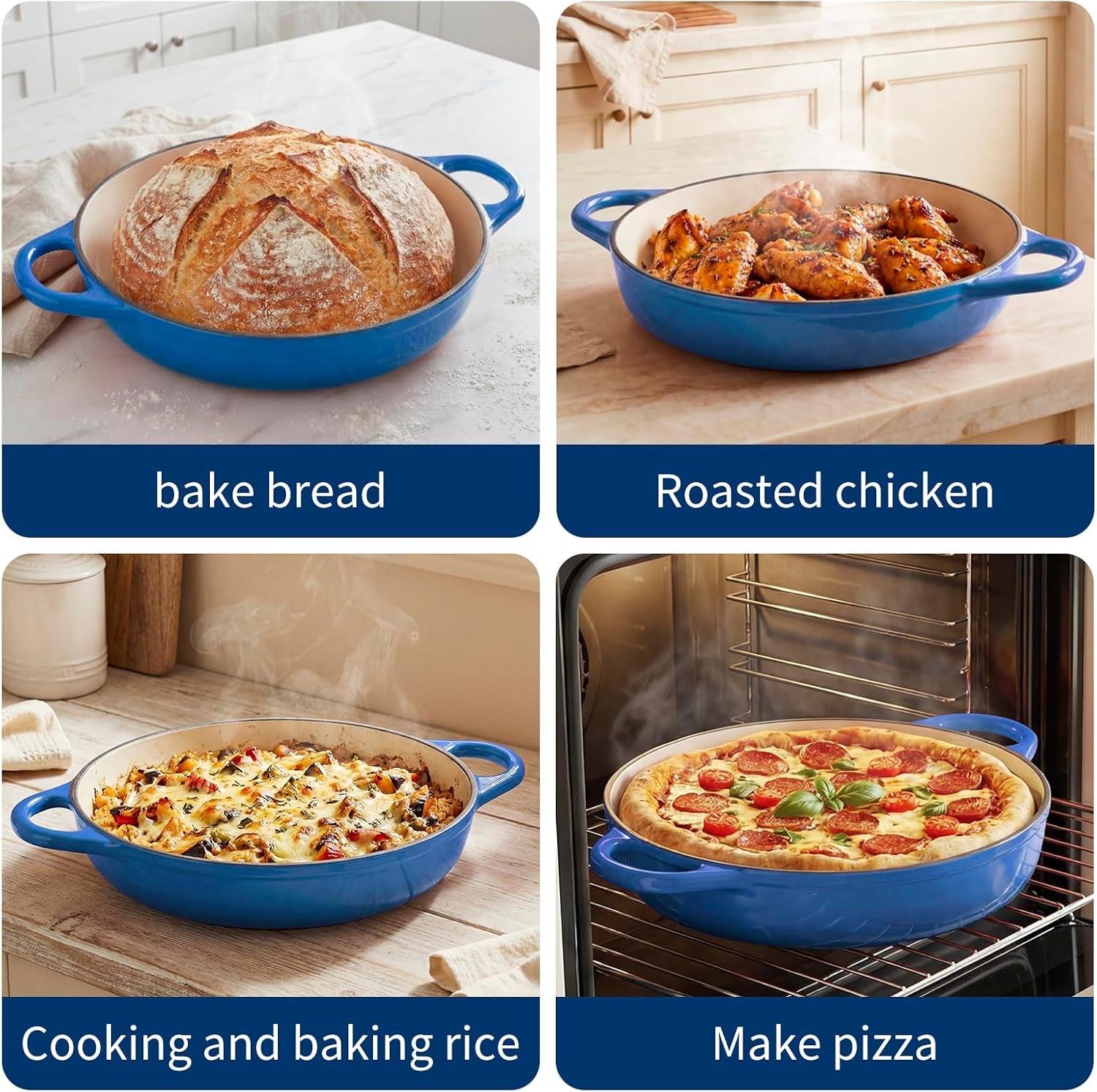 dutch-oven-cast-iron-bread-oven-with-cloche-dome-lid-for-baking-sourdough-artisan-bread-pizza-enameled-cast-iron-combo-cooker-for-baking-braising-roasting-magenta-enameled-finish