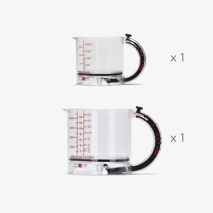 Set of Upcups | 1 Cup Upcup and 2 Cup Big Upcup All-In-1 Scrape-Up Measuring Cups for Dry, Wet and Sticky Ingredients3