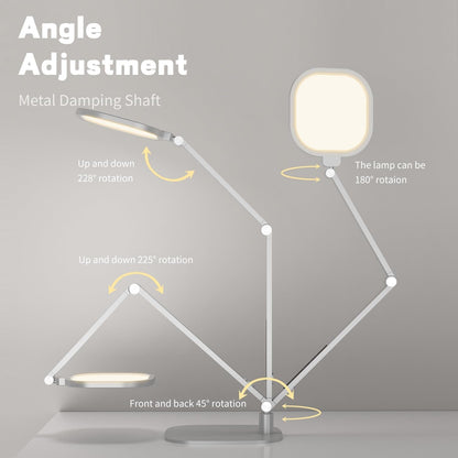 LED Desk Lamp for Home Office, Soft Edge-Lit Design, Modern Style | Professional Eye-Caring Diffused Light, Dimmable Computer Light with 30 Modes, Memory & Timer, Flexible Swing Arm Table Lamp5