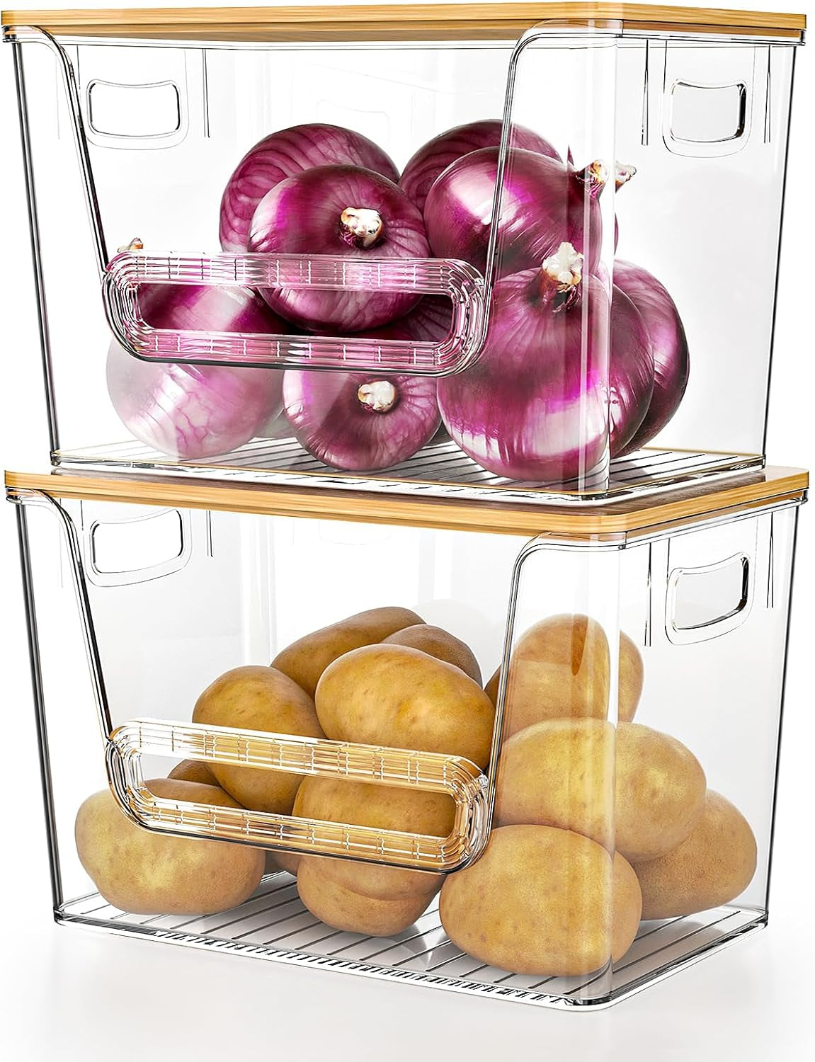 2-set-pantry-organizers-and-storage-trash-bag-holder-under-sink-organizer-for-4-13-gal-bags-trash-bag-dispenser-with-bamboo-top-for-onion-potato-garlic-clear-11-7-32l-7-w-7-1-8h