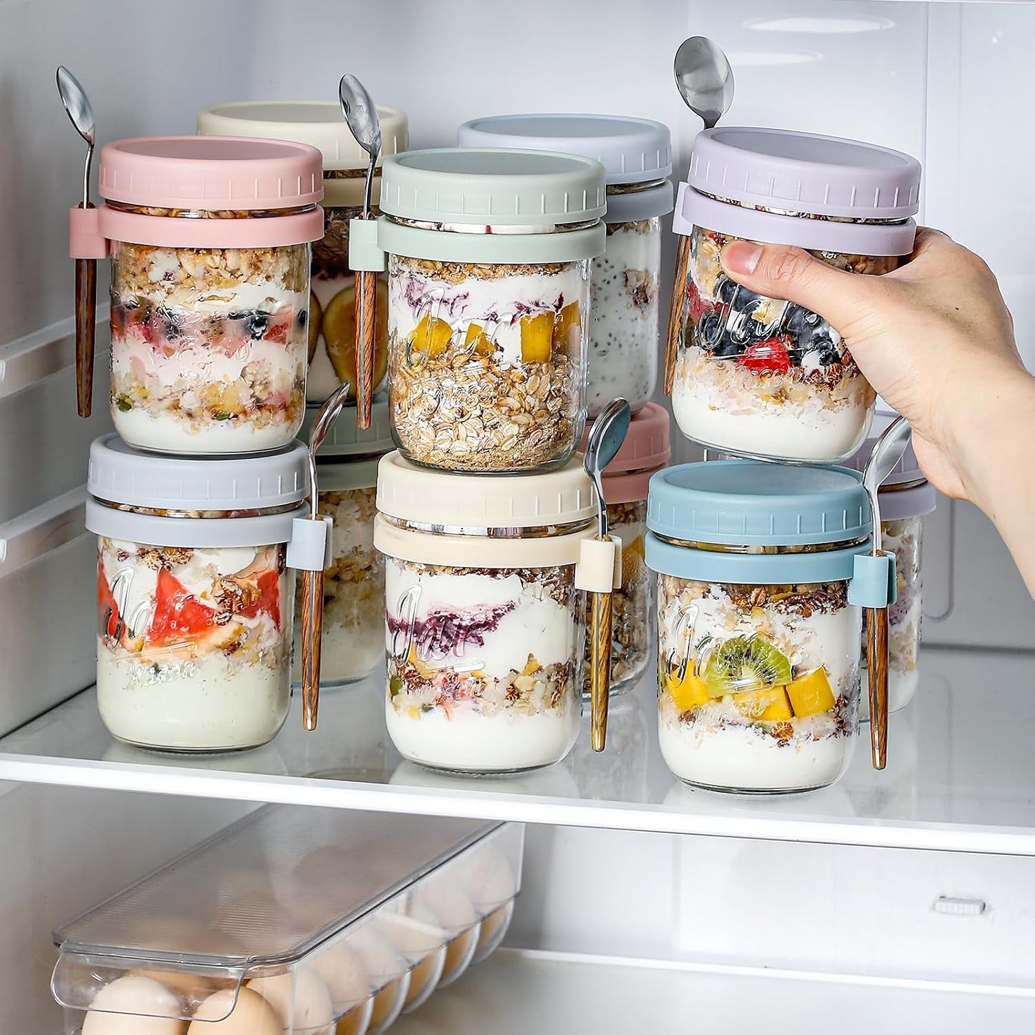 6-pack-overnight-oats-containers-with-lids-and-spoons-16-oz-glass-mason-overnight-oats-jars-large-capacity-airtight-jars-for-milk-cereal-fruit