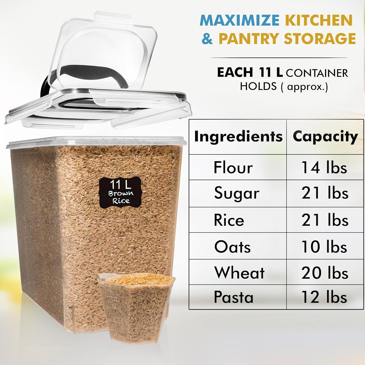 2-pc-11l-372-oz-flour-sugar-storage-containers-with-spout-lid-easy-carry-handle-bpa-free-extra-large-airtight-food-storage-containers-with-lids-rice-canisters-sets-for-kitchen-pantry