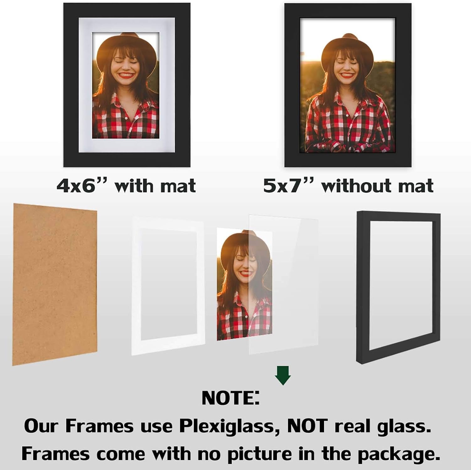 5x7-black-picture-frames-natural-solid-wood-environmental-paint-photo-frame-for-table-or-wall-decorate-4-pack
