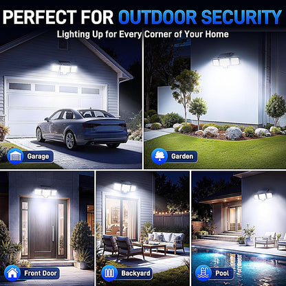 Solar Motion Sensor Lights Outdoor, 3000LM 282 Leds Security Lights, 2 Pack8