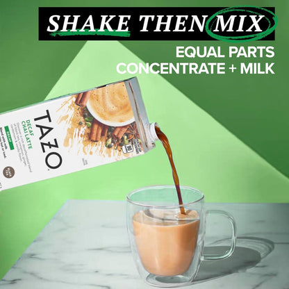 TAZO Decaf Chai Latte, Black Tea Concentrate, Easy-To-Serve Chai Tea for Everyday Lattes, Hot or Iced Tea and Mocktails, 32 Oz Tea Mix Carton | Decaffeinated Black Tea with Cinnamon, Cardamom, Ginger and Black Pepper Spices for Hot or Iced Chai Tea Lattes5