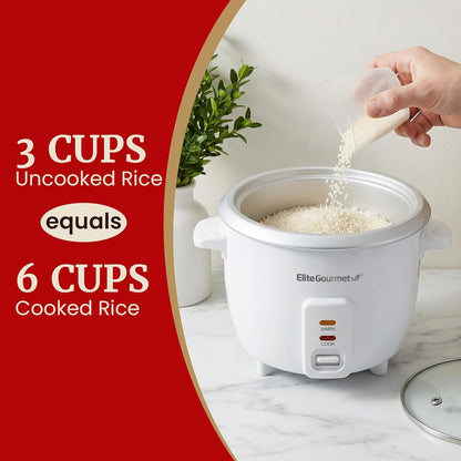ERC-003X Rice Cooker, Keep Warm, White, 6 Cups Cooked | 3 Cups Uncooked - Also Makes Soups, Stews, Grains and Hot Cereals for Versatile One-Pot Meals7
