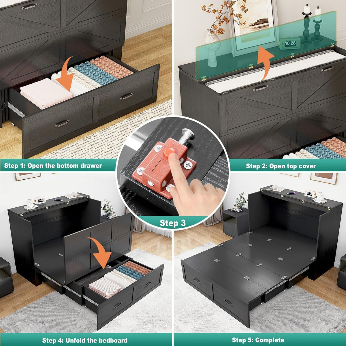 queen-size-murphy-chest-bed-with-drawer-and-charging-station-farmhouse-wood-space-saving-hidden-folding-bed-chest-multifunctional-storage-cabinet-beds-for-bedroom-office-black