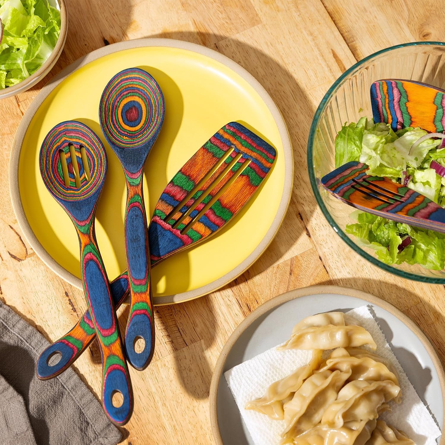 5pc-wood-cooking-utensils-set-wooden-spoons-for-cooking-pakka-wood-utensils-for-cooking-and-serving-comfortable-grip-and-non-stick-blue-rainbow