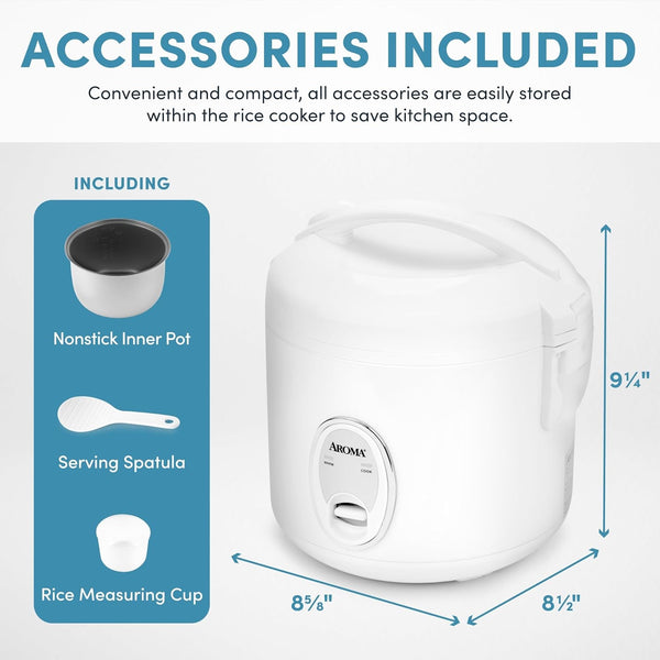 Housewares 8-Cup (Cooked) (4-Cup UNCOOKED) Cool Touch Rice Cooker (ARC-914S)3