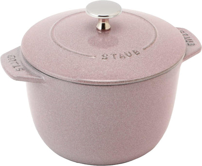 Staub La Cocotte De GOHAN 40508-854 Chiffon Rose M 6.3 Inches (16 Cm) Rice Pot, 2 Pieces, Cast Iron Pot, Rice Cooker (Genuine Japanese Product with Serial Number)1