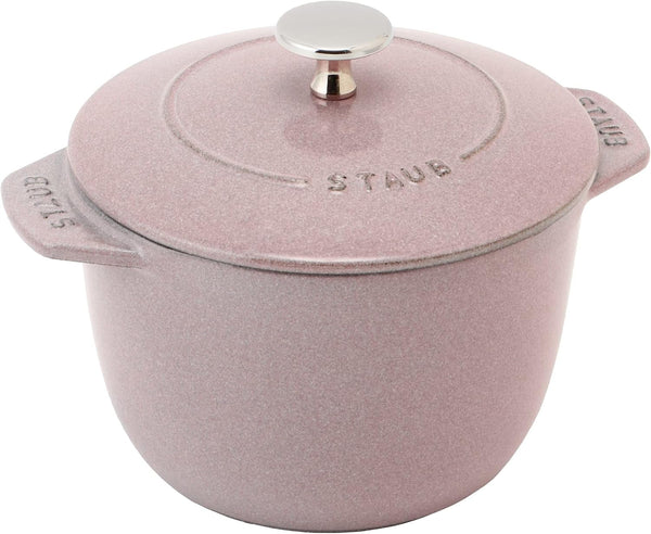 Staub La Cocotte De GOHAN 40508-854 Chiffon Rose M 6.3 Inches (16 Cm) Rice Pot, 2 Pieces, Cast Iron Pot, Rice Cooker (Genuine Japanese Product with Serial Number)1