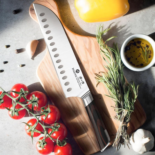 Japanese Santoku Knife 7 Inch, Multi-Layer Forged, Powder Steel Core2