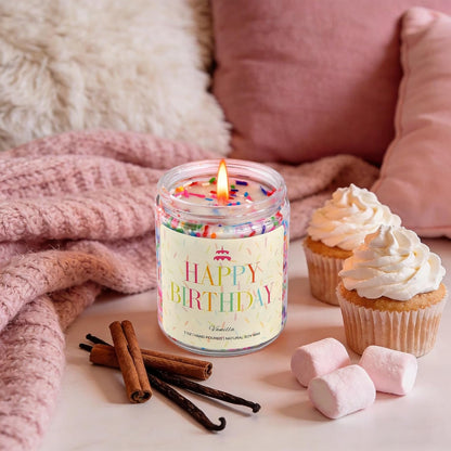 Happy Birthday Candle - Birthday Gifts for Women, Men, Mom, Dad, Sister, Teacher, Friends, Natural Soy Wax Vanilla Scented Candles6