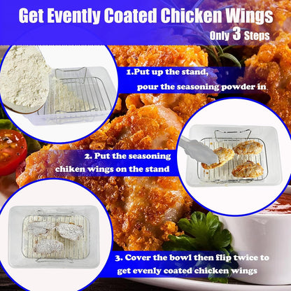 Batter Bowl with Lid, Breading Container, Just Flip5
