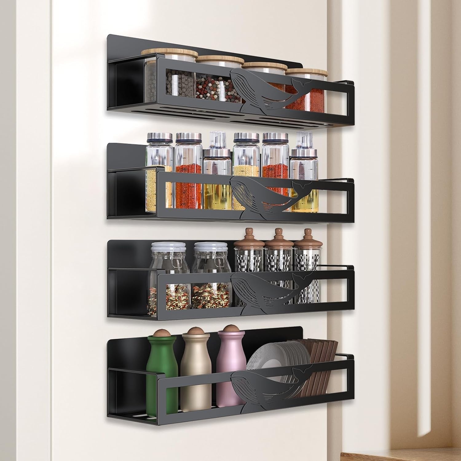 magnetic-spice-rack-for-refrigerator-4-pack-metal-seasoning-organizer-for-kitchen-storage-organization-magnetic-shelf-for-fridge-space-saving-spice-organizer-black