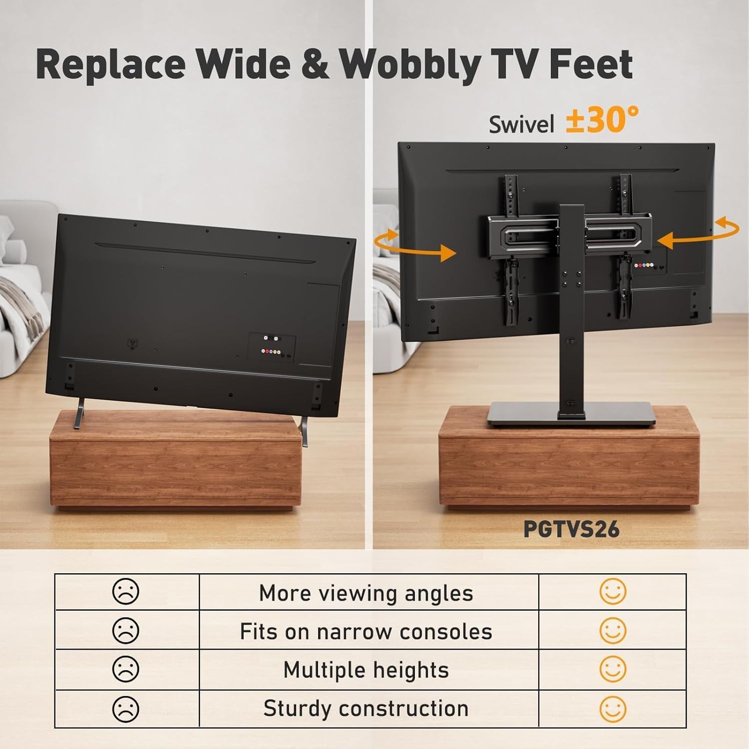 universal-swivel-tv-stand-base-for-32-70-inch-tvs-to-88lbs-9-level-height-adjustable-tempered-glass-base-tilt-max-vesa-400x400mm-tv-stand-mount-for-living-room-bedroom-pgtvs26