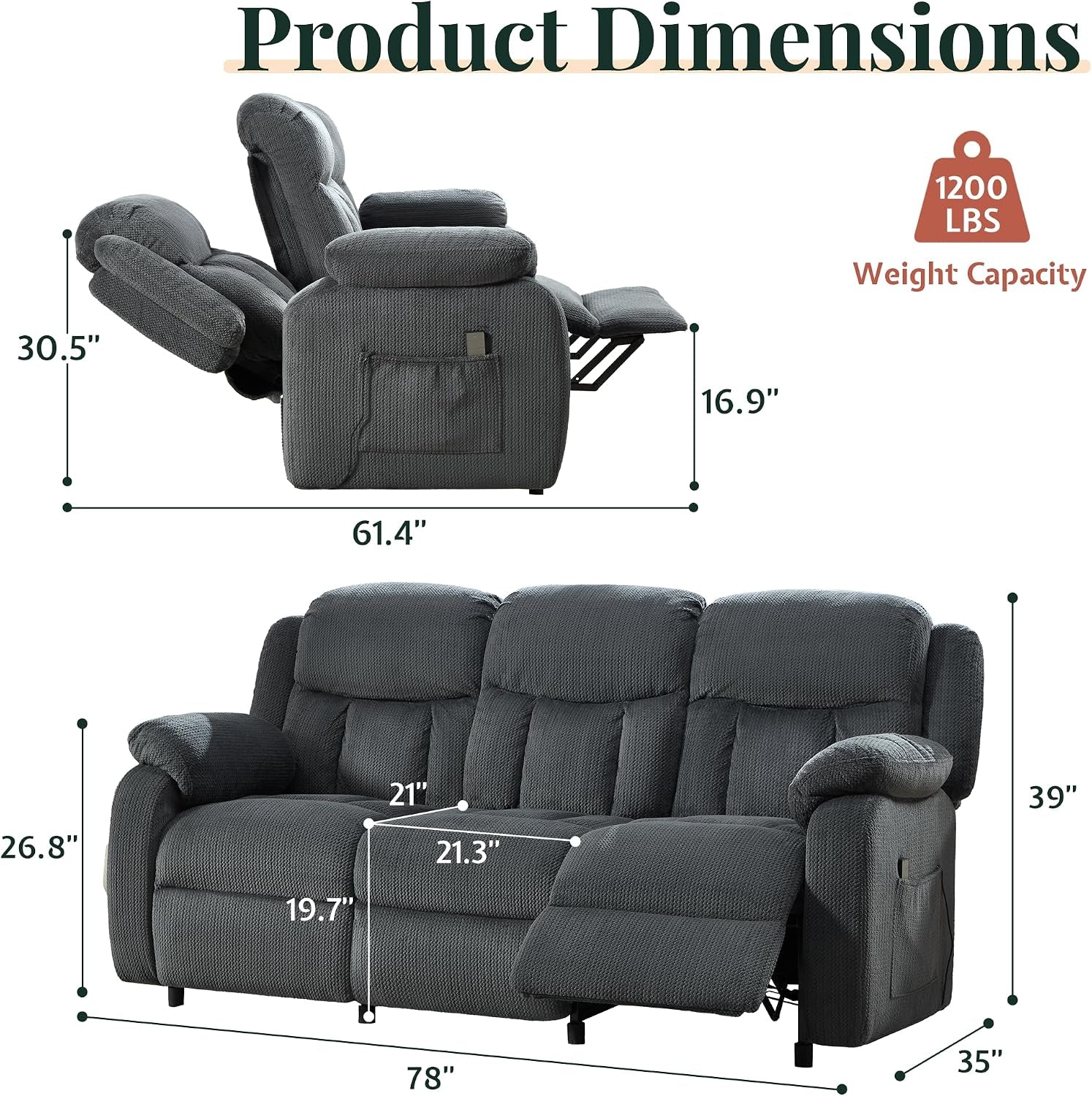78-power-reclining-sofa-electric-recliner-couch-dark-gray