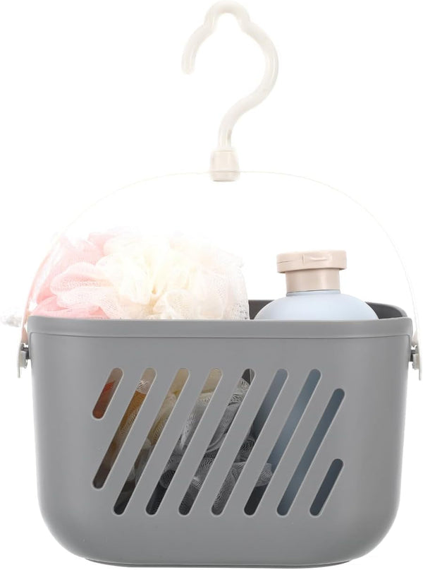 Plastic Storage Basket with Hook 8.26X5.51X5.11In Hanging Shower Caddy Waterproof Rustproof Organizer for Kitchen Bathroom with Drainage for Toiletries Dorm Pantry1