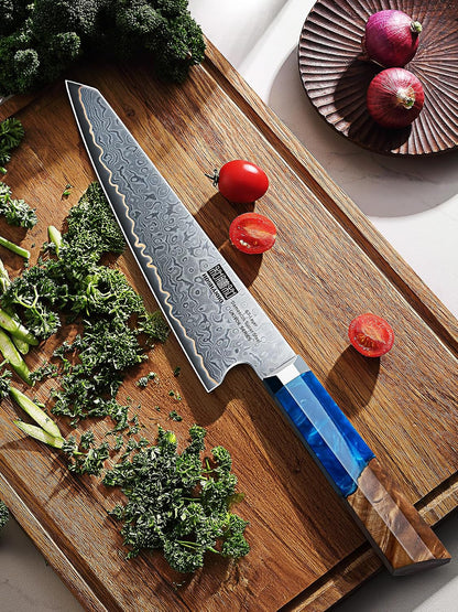 8" Damascus Chef Knife, 67-Layer Damascus Steel Kitchen Knife6