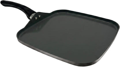 20-Piece Ceramic Metallic Cookware Set, Nonstick - Platinum | 20-Piece Cookware Set with Ceramic Nonstick Interiors, Glass Lids, Utensils, Strainer, Pads, and Griddle Pan.8