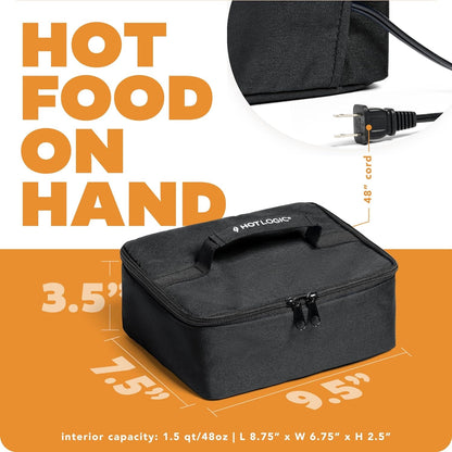 Mini Heated Lunch Box- Portable Electric Food Warmer for Men and Women - Great for Work, Office, and Construction - Cook, Reheat, and Eat on the Go - 120V - Black7