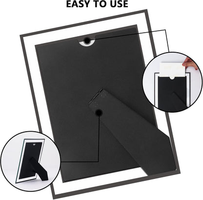 5X7 Picture Frame Set of 2, Clear Glass Photo Frames with Silver Edge, Horizontal or Vertical Display for Tabletop, Desk, Home, Office Decoration Fits 5X7 Photos Easy Photo Swap Gift Ready5