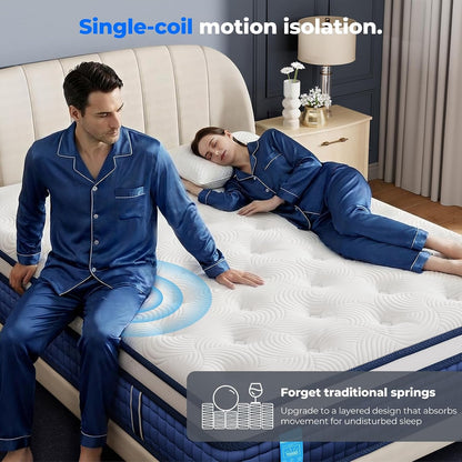 Queen Size Mattress 12 Inch, 9 Layer Mattress in a Box, Medium Firm6